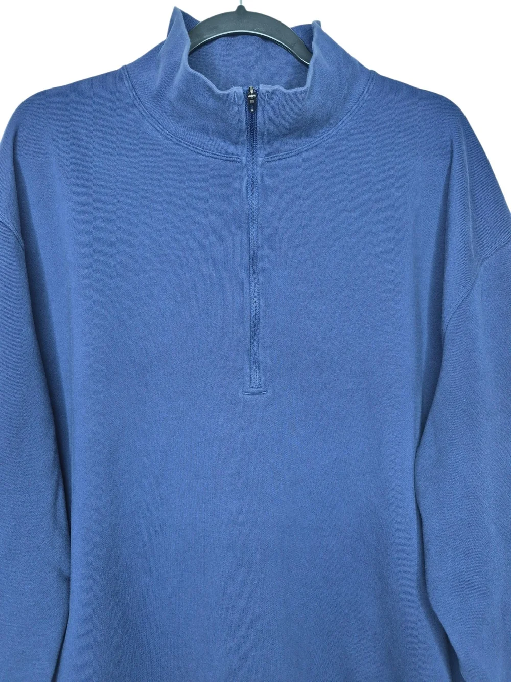 Lululemon Mens Half Zip Pullover Sweatshirt Blue Back Zip Pocket XXL